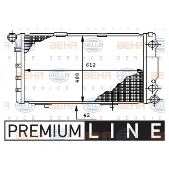 Motor Su Radyatörü W124 [OM603] Otm.Şanz; AC+